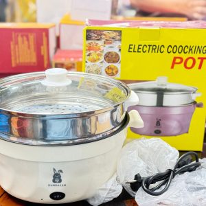 সাদা ক্রীম কালার Runbaisen 4.5 Liter Cooking Pot (১ টি মাজুনি + ১ টি কাঠের চামচ ফ্রি)